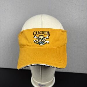 Calcutta Visor Unisex OSFM Gold Yellow With Logo Adjustable Skull Fishing